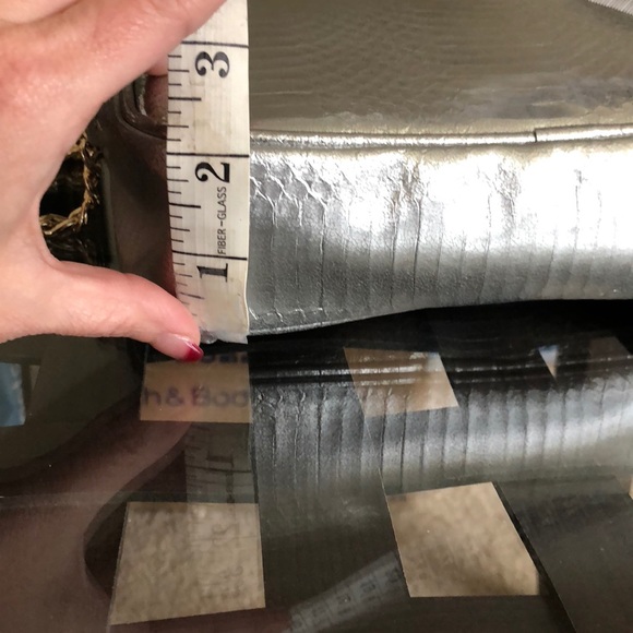 Victoria Secret Silver purse with metal strap! ** - Picture 7 of 8